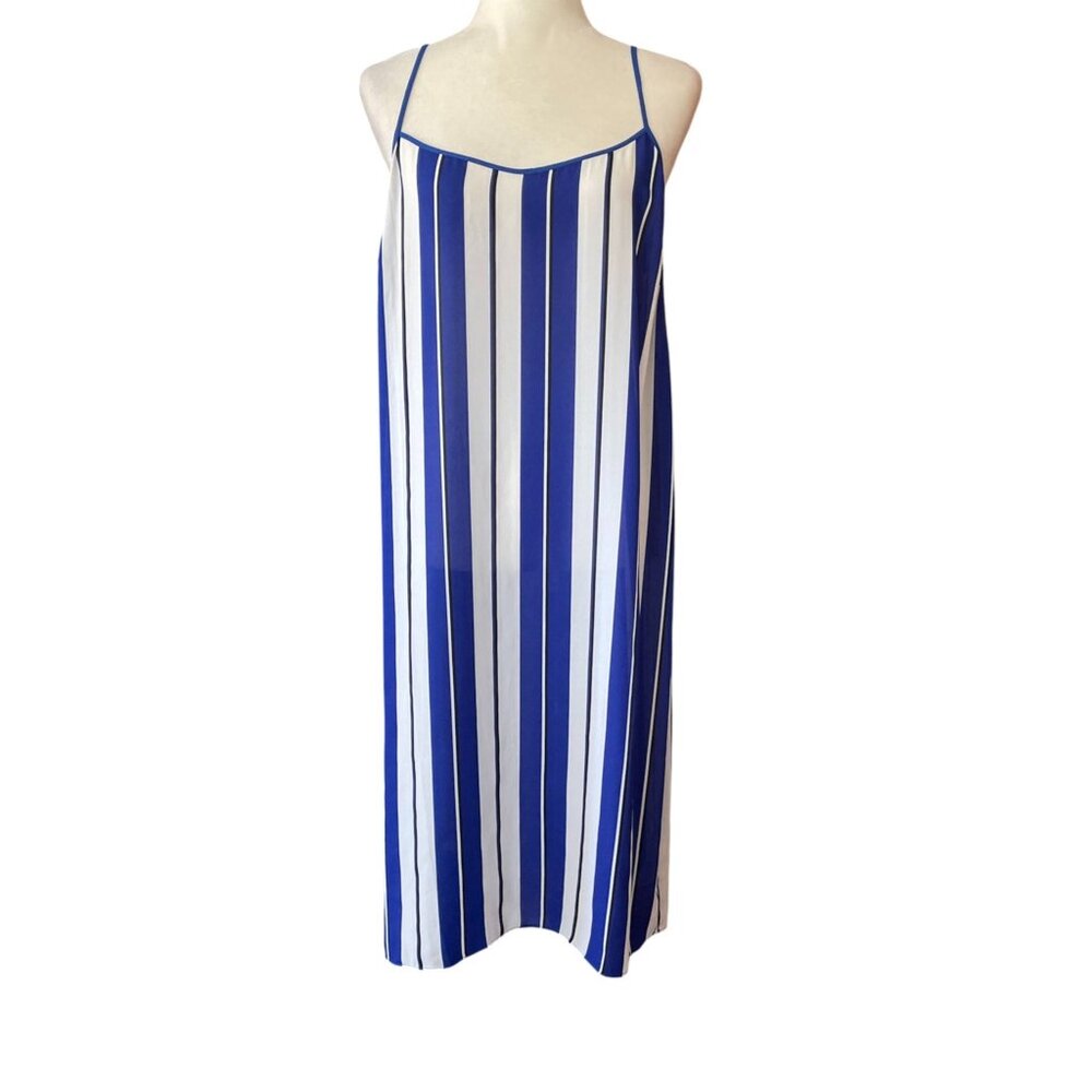 J.Crew striped crepe Swim Cover Up Slip Dress SZ XL